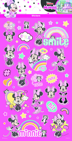 WeFiesta Minnie Mouse Pink Twinkle Stickers | per sheet
