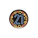 Paperdreams Button 21 jaar NEON | per stuk Paperdreams Button 21 jaar NEON | per stuk