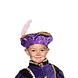 Haza - Witbaard Pete's beret satin with feather purple