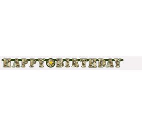 Letter garland Happy Birthday Camouflage | 160cm Letter garland Happy Birthday Camouflage | 160cm