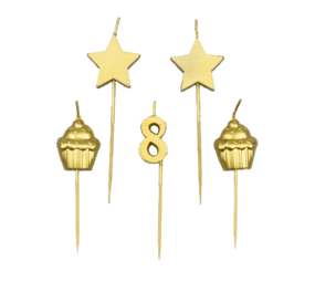 Paper Dreams Bougies de fête 8 ans | 10 cm
