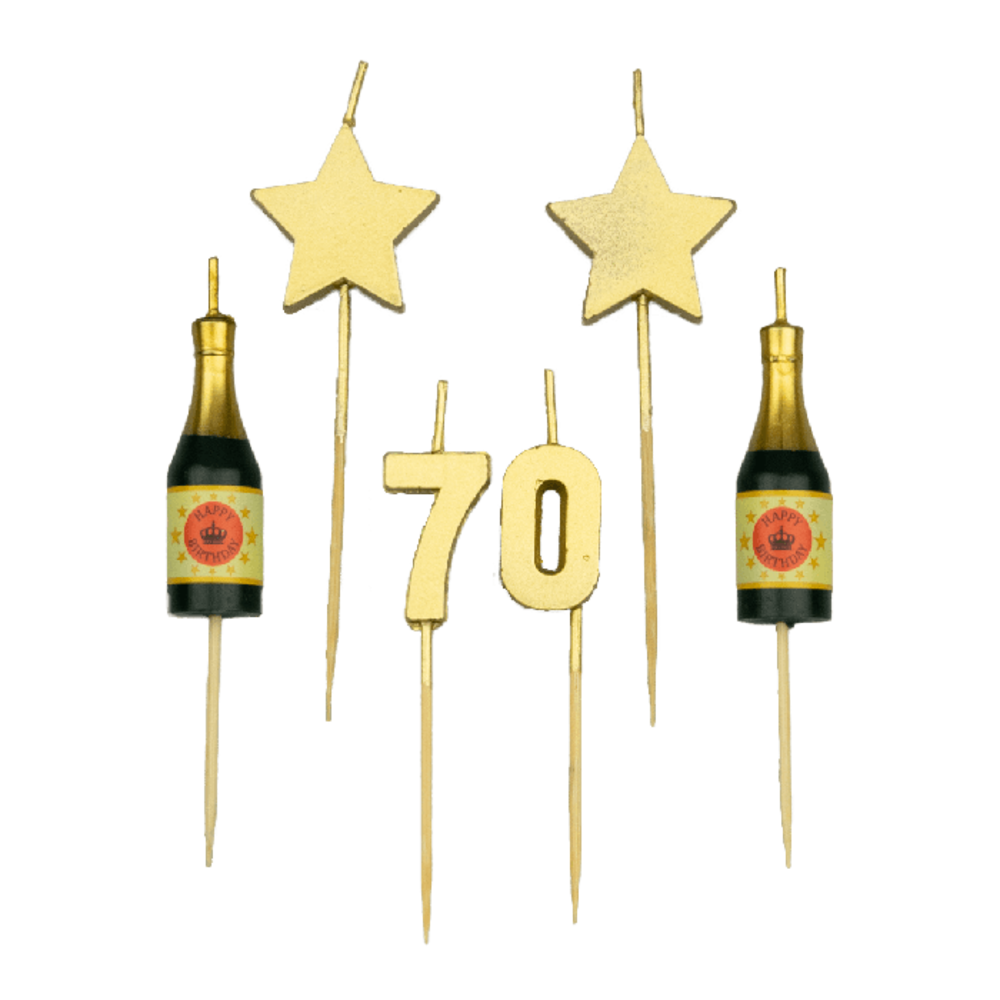 Paper Dreams Bougies de fête 70 ans | 10 cm