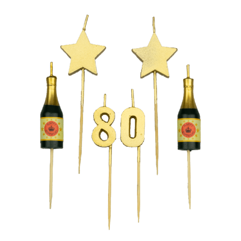 Paper Dreams Party candles 80 years | 10 cm Paper Dreams Party candles 80 years | 10 cm