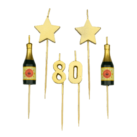 Paper Dreams Bougies de fête 80 ans | 10 cm Paper Dreams Bougies de fête 80 ans | 10 cm