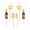 Paper Dreams Party candles 80 years | 10 cm Paper Dreams Party candles 80 years | 10 cm