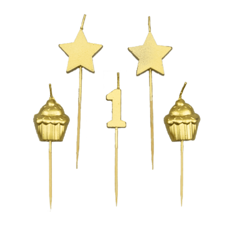 Paper Dreams Party candles 1 year | 10 cm