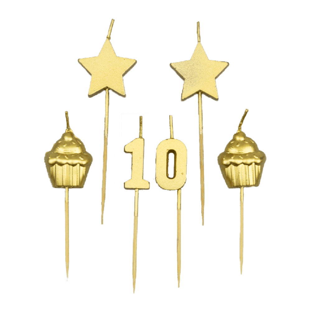 Paper Dreams Partykerzen 10 Jahre | 10 cm