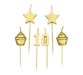 Paper Dreams Party candles 10 years | 10 cm