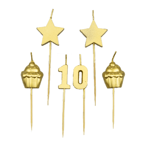 Paper Dreams Partykerzen 10 Jahre | 10 cm