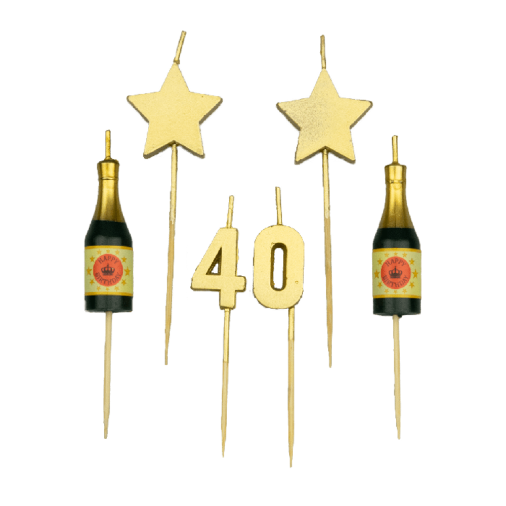 Paper Dreams Bougies de fête 40 ans | 10 cm
