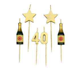 Paper Dreams Bougies de fête 40 ans | 10 cm