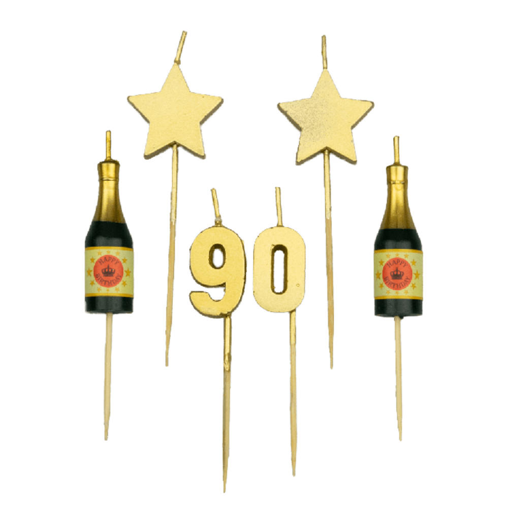 Paper Dreams Party kaarsjes 90 jaar | 10 cm Paper Dreams Party kaarsjes 90 jaar | 10 cm