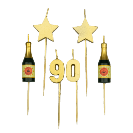 Paper Dreams Party kaarsjes 90 jaar | 10 cm Paper Dreams Party kaarsjes 90 jaar | 10 cm
