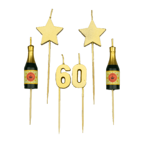 Paper Dreams Party candles 60 years | 10 cm