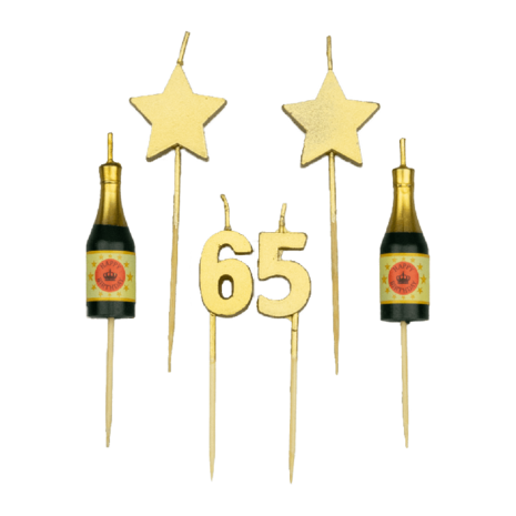 Paper Dreams Party candles 65 years | 10 cm