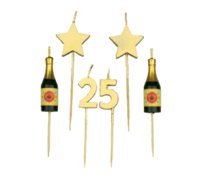 Paper Dreams Bougies de fête 25 ans | 10 cm