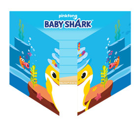 Amscan Uitnodigingen Baby Shark | 8 stuks Amscan Uitnodigingen Baby Shark | 8 stuks