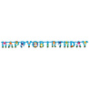 Amscan Baby Shark Buchstabengirlande „Alles Gute zum Geburtstag“ | 180 cm