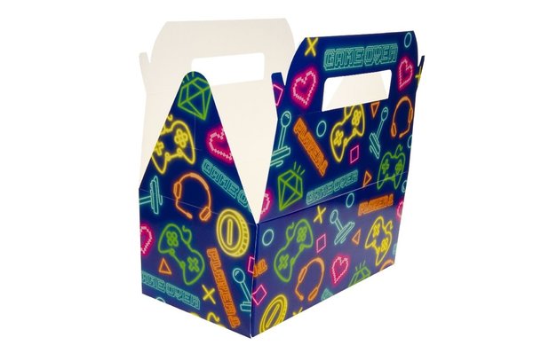 LG Imports Neonfarbene Gamer-Partybox (22,5 x 12 x 9,5 cm) | 12 Stück