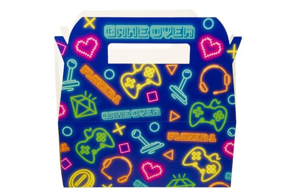 LG Imports Neonfarbene Gamer-Partybox (22,5 x 12 x 9,5 cm) | 12 Stück