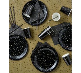 Paper Dreams Service de table noir et or | 41 pièces
