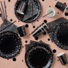 Tischset Schwarz und Roségold | 41-teilig Tischset Schwarz und Roségold | 41-teilig