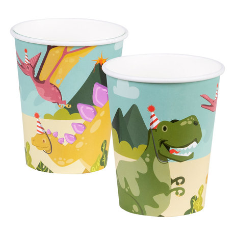Boland Dinosaurier-Partybecher 250 ml | 10 Stück