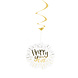 Hangdecoratie swirls Happy New Year 85cm | 2 stuks Hangdecoratie swirls Happy New Year 85cm | 2 stuks