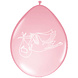 Ballons de naissance cigogne rose | 8 pièces