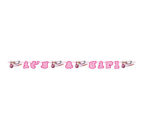Folat Letterslinger It's a Girl Ooievaar 2mtr | per stuk Folat Letterslinger It's a Girl Ooievaar 2mtr | per stuk