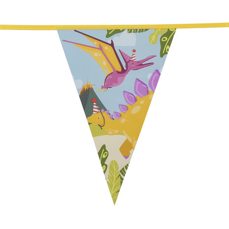Boland Dinosaur Party Flag Garland 6 m | per piece
