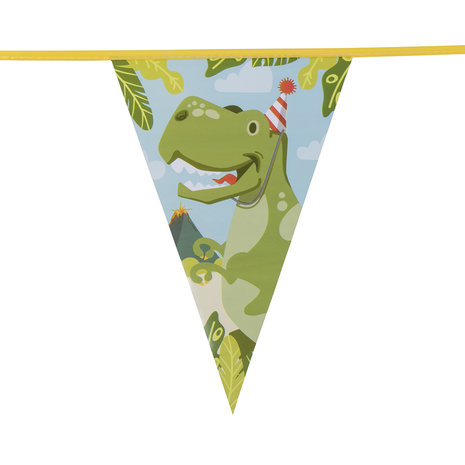 Boland Dinosaur Party Flag Garland 6 m | per piece
