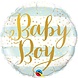 Helium ballon Baby Boy Blue Stripes | rond 46cm Helium ballon Baby Boy Blue Stripes | rond 46cm