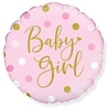 Ballon à l'hélium à pois scintillants pour bébé fille | environ 45 cm Ballon à l'hélium à pois scintillants pour bébé fille | environ 45 cm