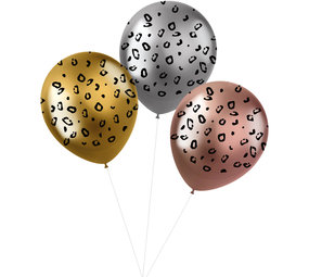Folat Ballons imprimé léopard 33 cm | 3 pièces
