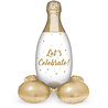 Folat Bouteille de champagne « Célébrons » sur pied | 86 cm Folat Bouteille de champagne « Célébrons » sur pied | 86 cm