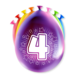 Paper Dreams Ballons pour fête d'anniversaire 4 ans, 30 cm | 8 pièces