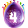 Paper Dreams 4th Birthday Party Balloons 30cm | 8 pieces