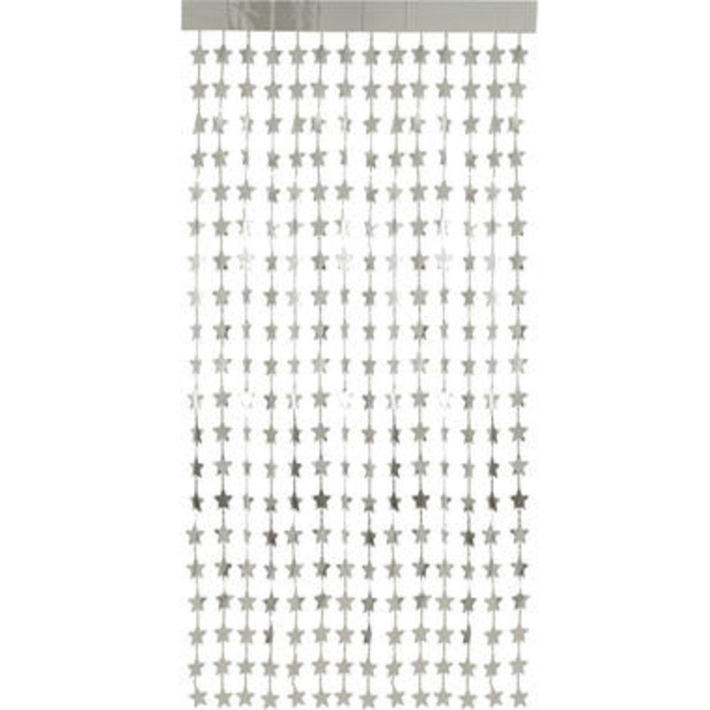 Folat Rideau de porte étoile argentée | 200 x 100 cm