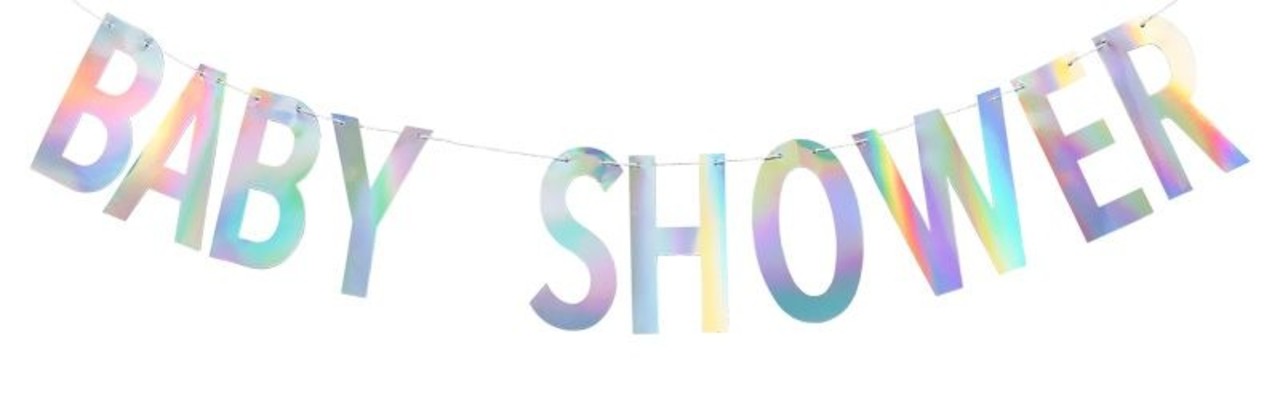 Pioneer Party Letter garland Baby Shower iridiscent | per piece