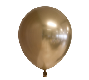 WeFiesta Chromgoldene Ballons, 30 cm | 10 Stück