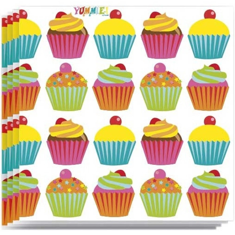 Servet Cupcake pastel 33x33cm 20 stuks Servet Cupcake pastel 33x33cm 20 stuks
