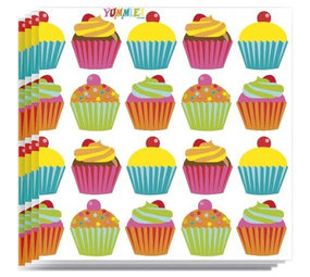 Haza - Witbaard Serviettes de table motif cupcakes pastel 33 x 33 cm | 20 pièces
