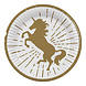 Boland Assiettes dorées Licorne 23 cm | 10 pièces