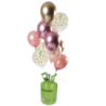 Tuf-Tuf Bouteille d'hélium avec 24 ballons rose doré et ruban | par lot