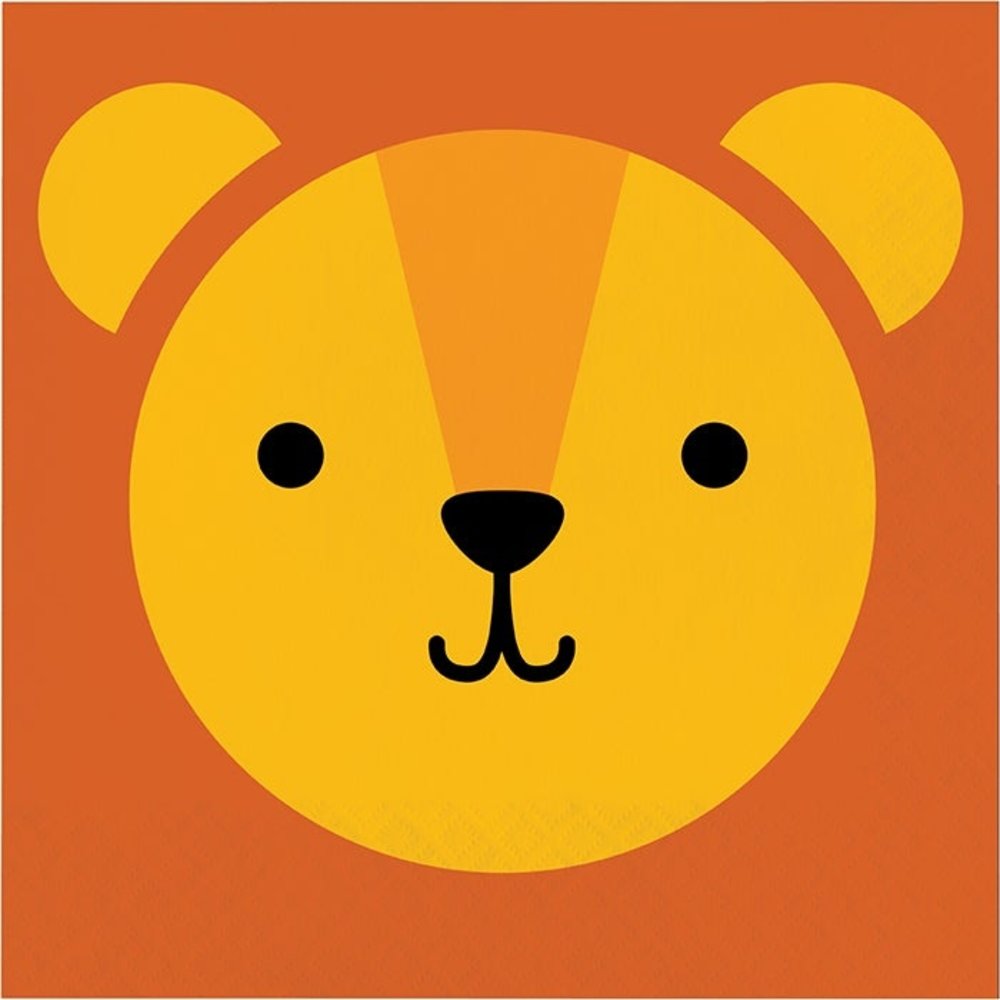 Creative Converting Serviettes Lion 33x33cm | 16 pièces