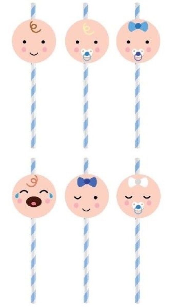 Henbrandt Baby Boy Straws | 6 pieces
