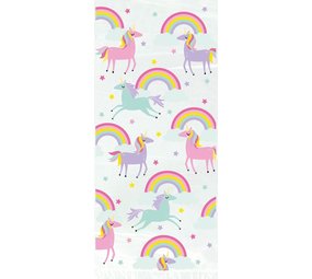 Unique Party Unicorn & Rainbows Uitdeelzakjes 30x13cm | 20 stuks Unique Party Unicorn & Rainbows Uitdeelzakjes 30x13cm | 20 stuks