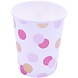 Gobelets roses et dorés à pois 250 ml | 8 pièces