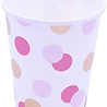 Pink and gold polka dot cups 250ml | 8 pieces Pink and gold polka dot cups 250ml | 8 pieces